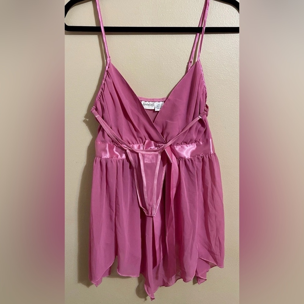 Frederick's of Hollywood Pink V-Neck Lingerie
